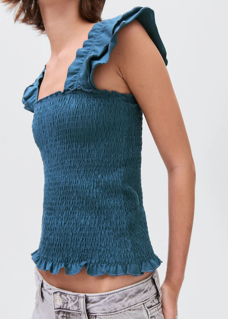 Frilly ruffled top