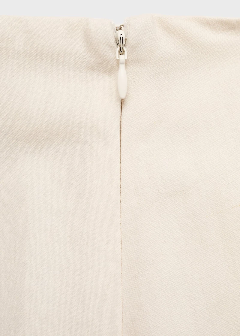 Asymmetrical cotton midi-skirt