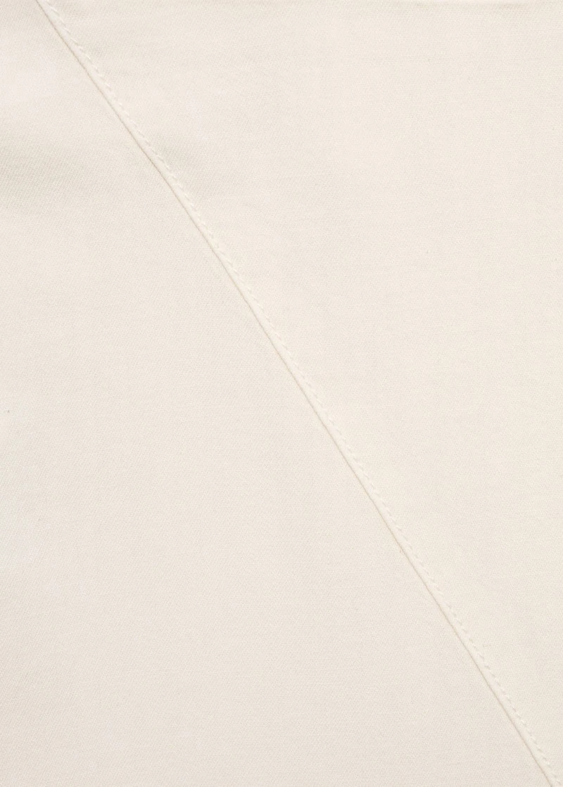 Asymmetrical cotton midi-skirt