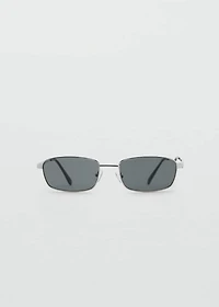 Rectangular metal frame sunglasses