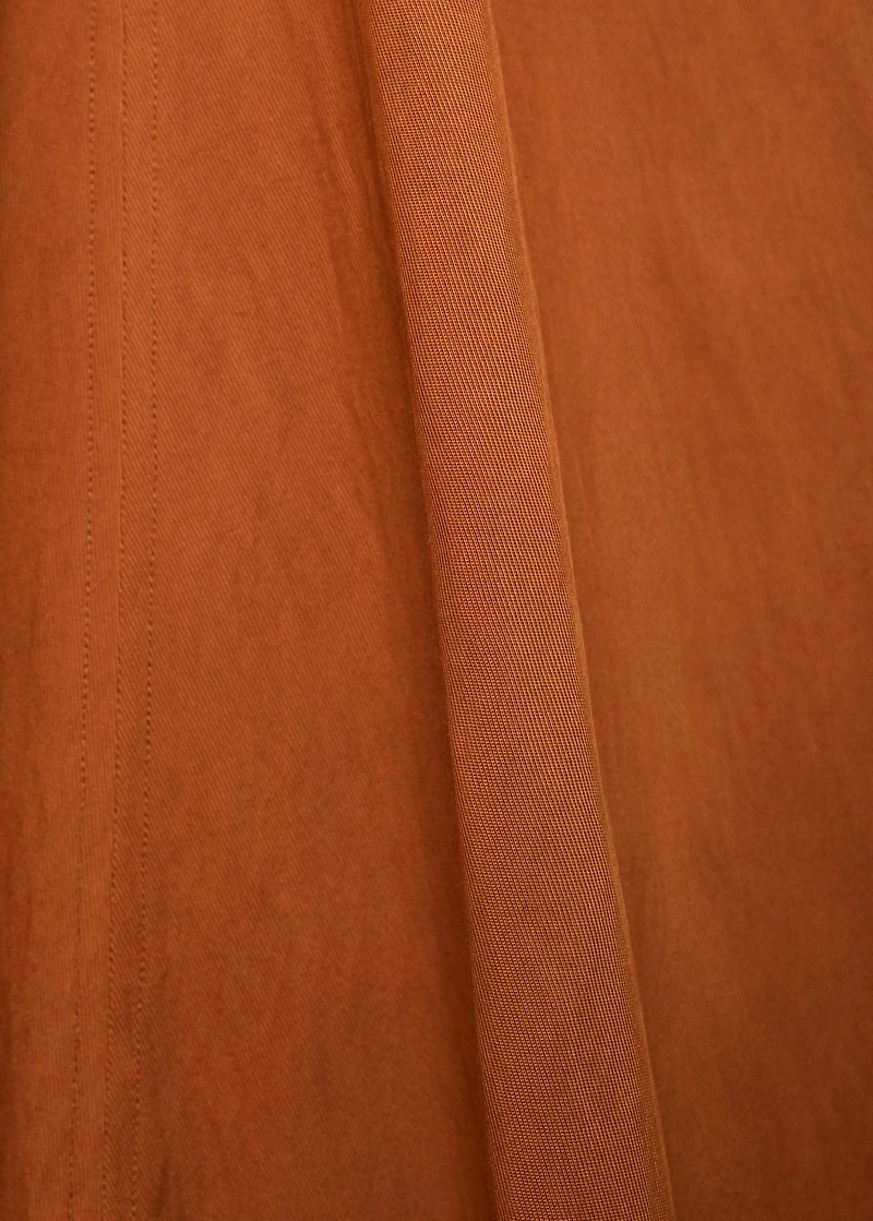 Midi-dress with gathered sides