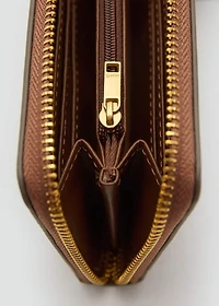 Large jacquard wallet with logo