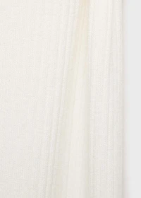 Ribbed dress with asymmetrical sleeves