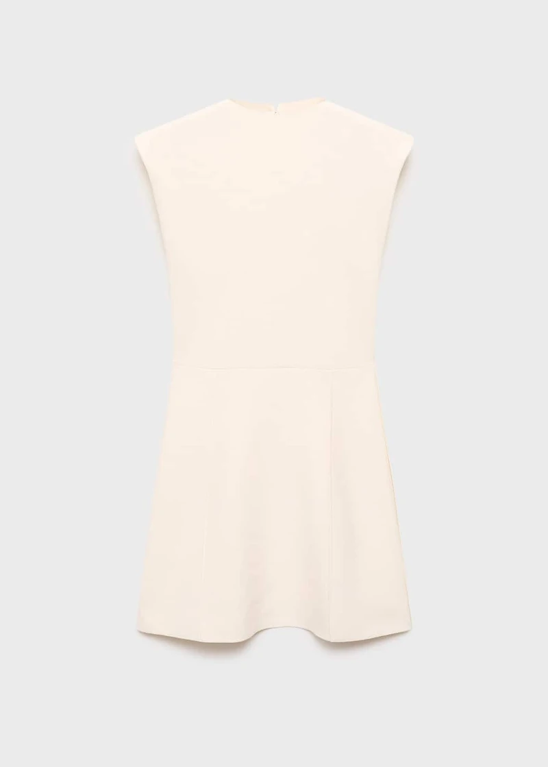 Flared knit dress with perkins collar
