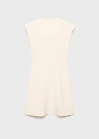 Flared knit dress with perkins collar