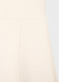 Flared knit dress with perkins collar