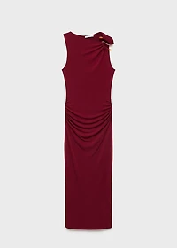Draped dress with jewel detail