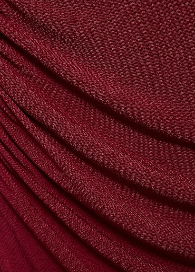 Draped dress with jewel detail