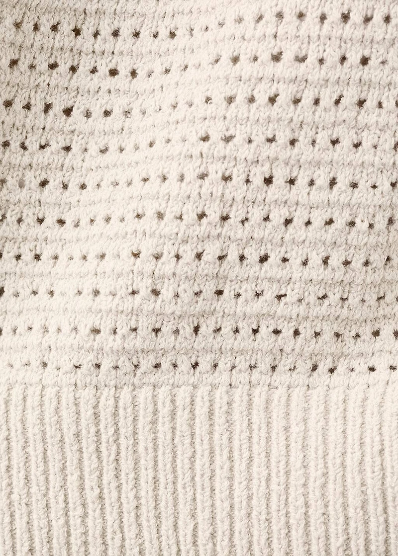 Openwork knitted shirt