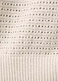 Openwork knitted shirt