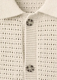 Openwork knitted shirt