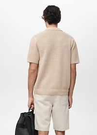 Openwork knitted shirt