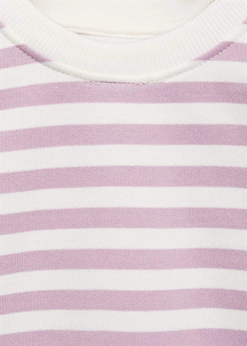Striped cotton-blend sweatshirt
