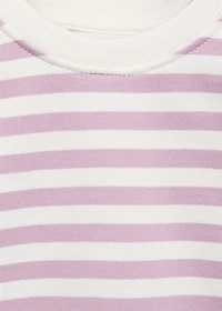 Striped cotton-blend sweatshirt