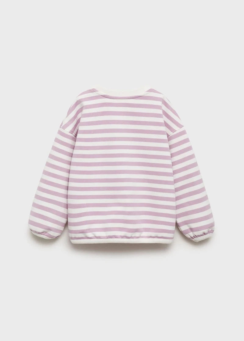 Striped cotton-blend sweatshirt