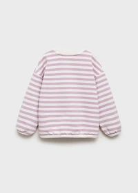 Striped cotton-blend sweatshirt