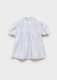 Ruched striped blouse