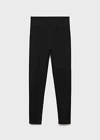 Cotton ribbed leggings