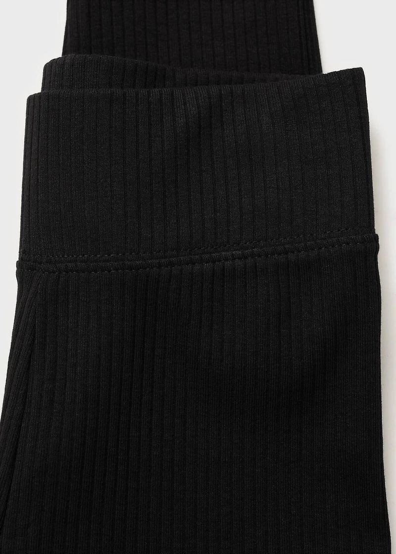 Cotton ribbed leggings