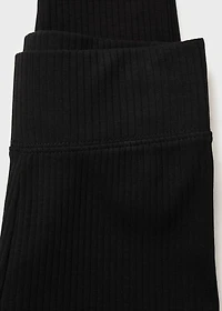Cotton ribbed leggings