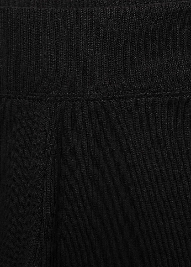 Cotton ribbed leggings
