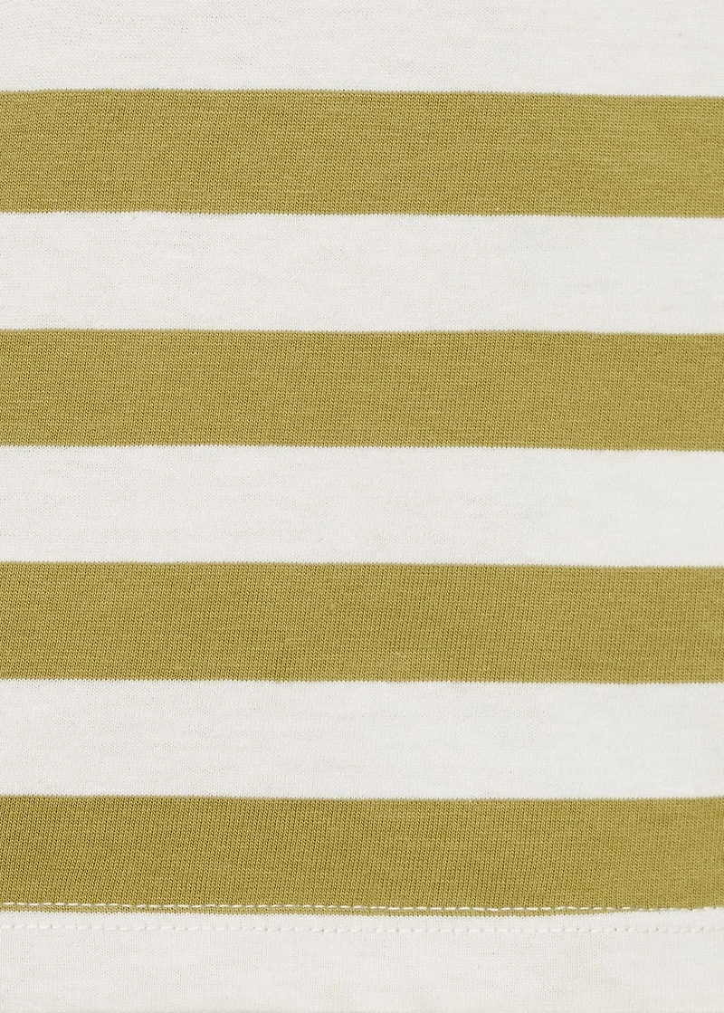 Chest-pocket striped T-shirt