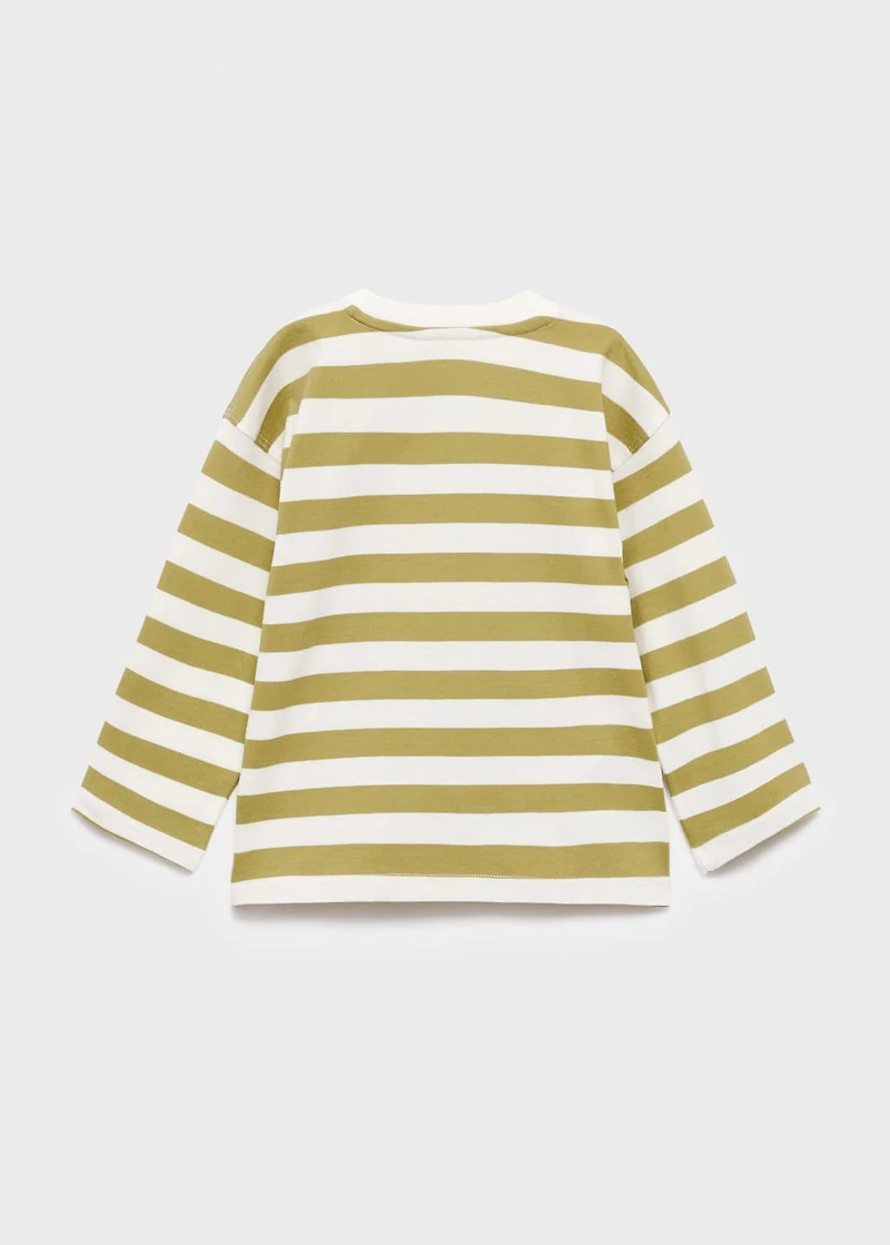 Chest-pocket striped T-shirt