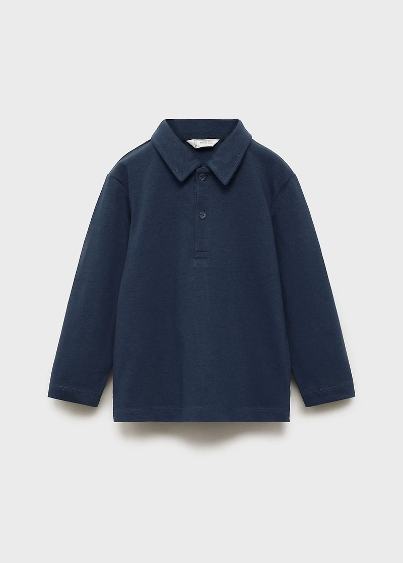 Plain cotton polo shirt