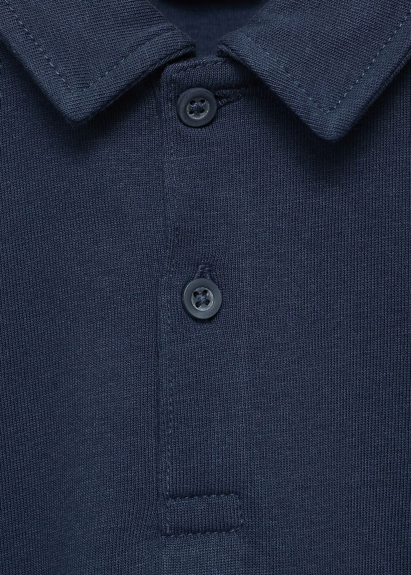 Plain cotton polo shirt