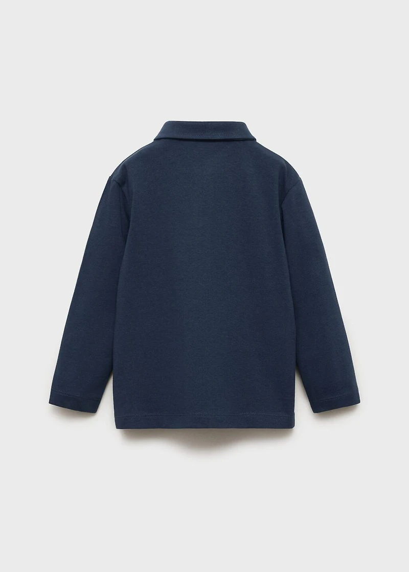 Plain cotton polo shirt