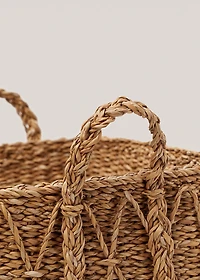 Medium square basket with handles