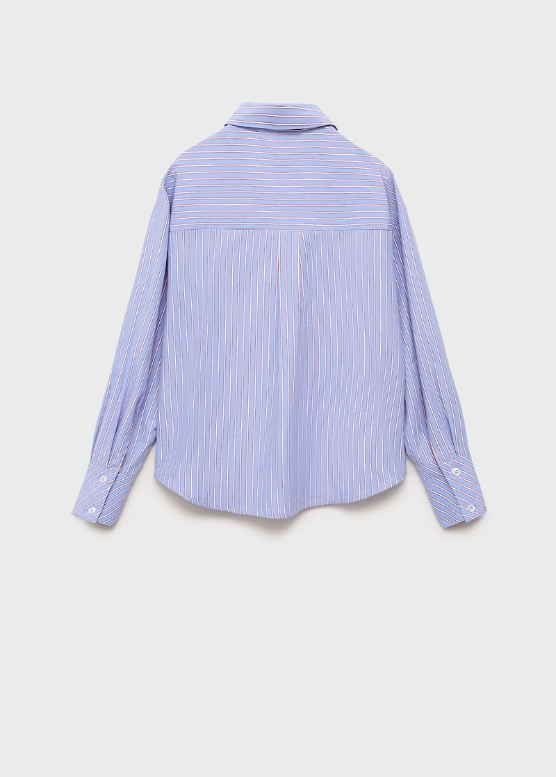Striped cotton oversized shirt