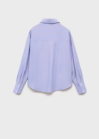 Striped cotton oversized shirt