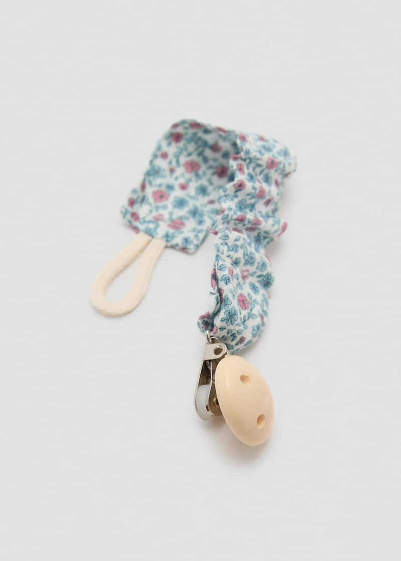Printed brooch pacifier holder