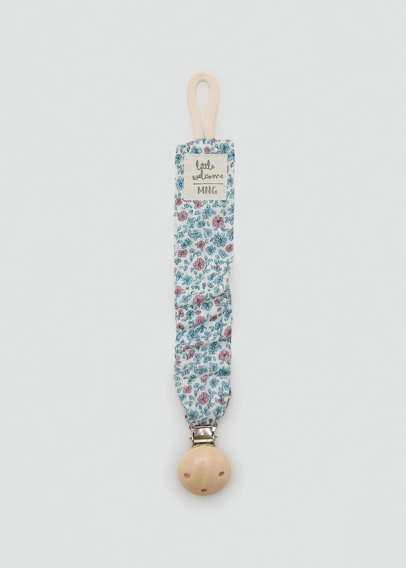 Printed brooch pacifier holder