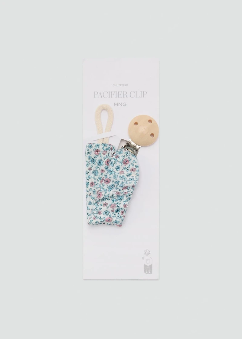Printed brooch pacifier holder