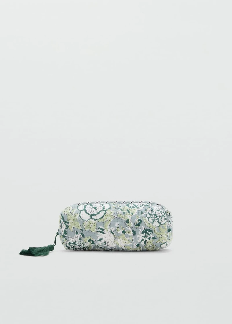 Floral-print pencil case