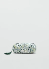 Floral-print pencil case