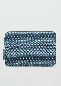 Laptop case with ethnic print