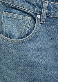 Mid-rise straight jeans