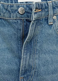 Mid-rise straight jeans