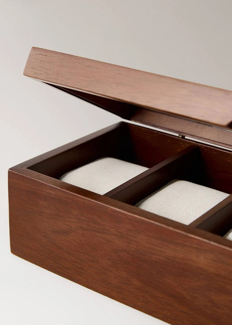 Wooden jewelry box for watches