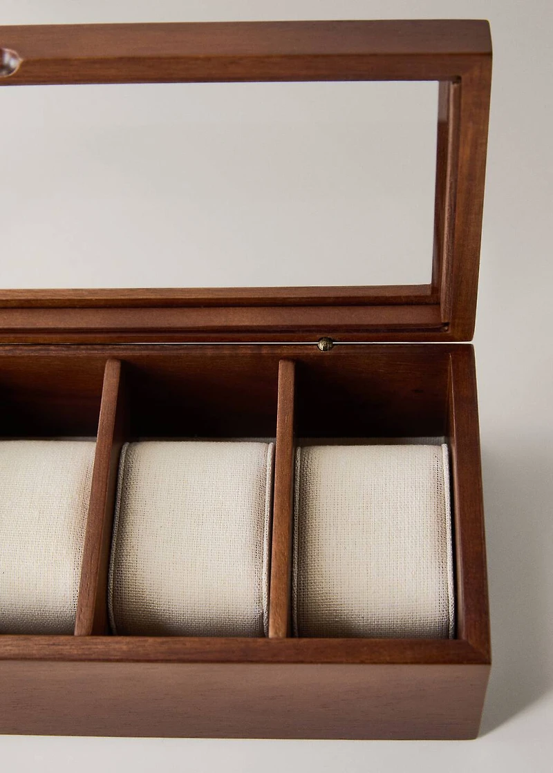 Wooden jewelry box for watches
