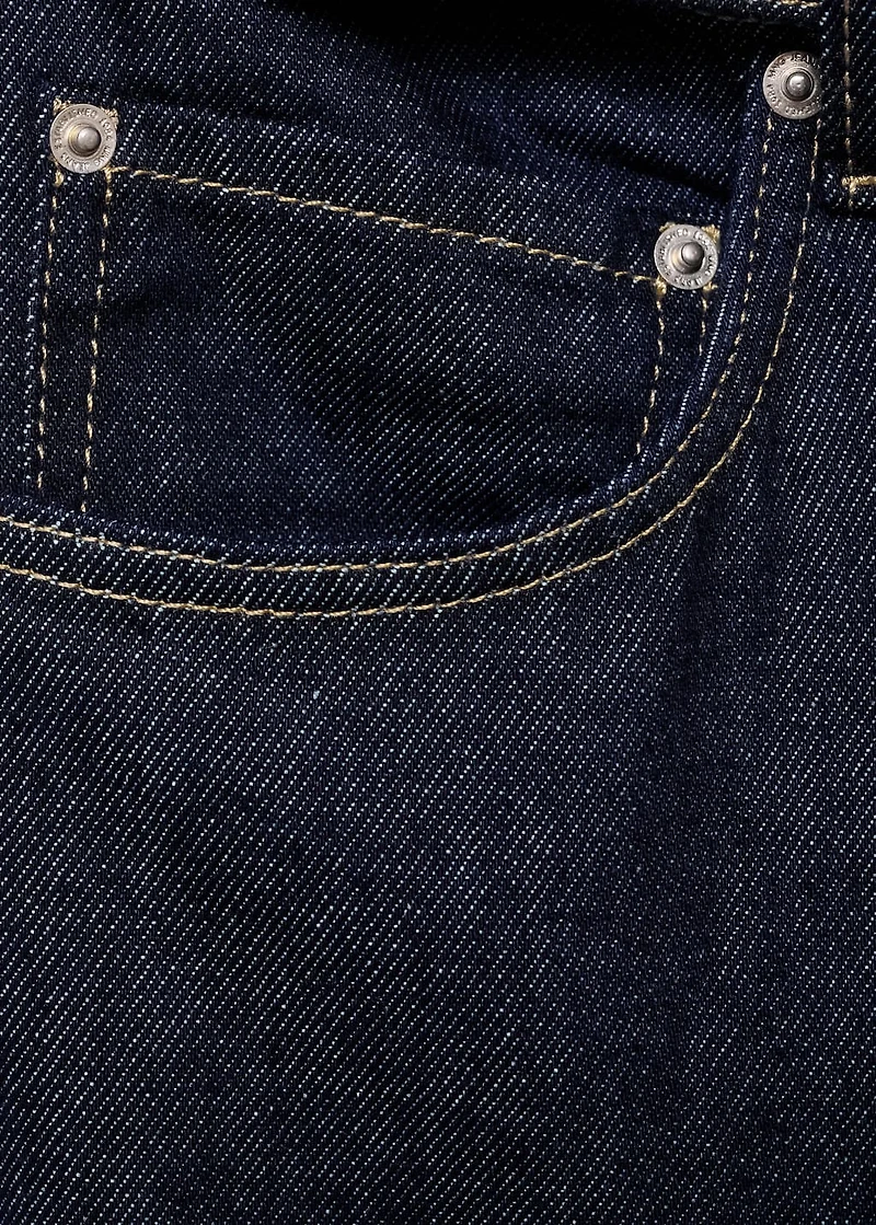 Straight-fit belt jeans