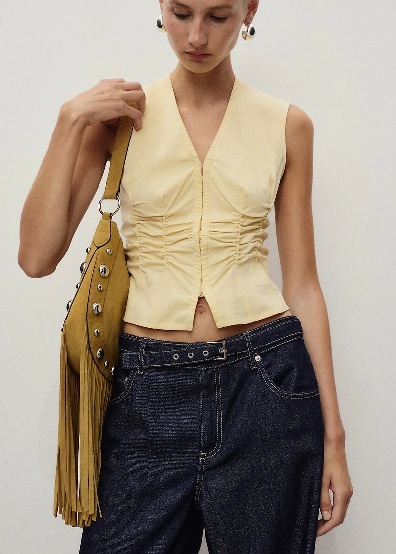 Straight-fit belt jeans