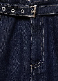 Straight-fit belt jeans