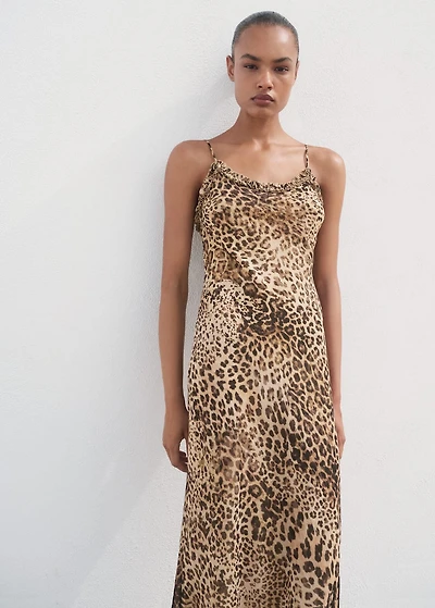 Leopard midi dress