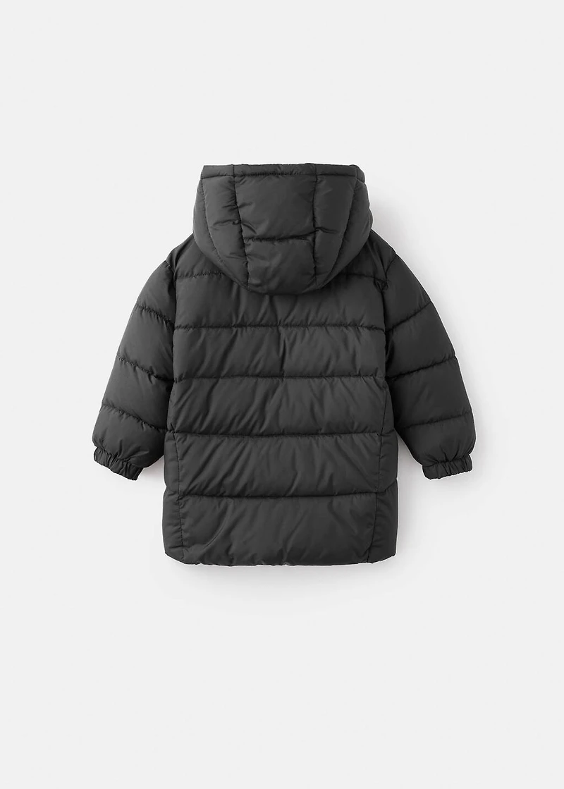 Hooded liner quilted coat