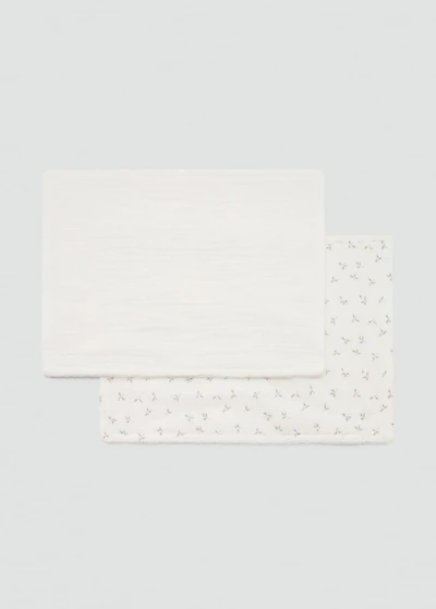 Cotton shawl with mini-flower print