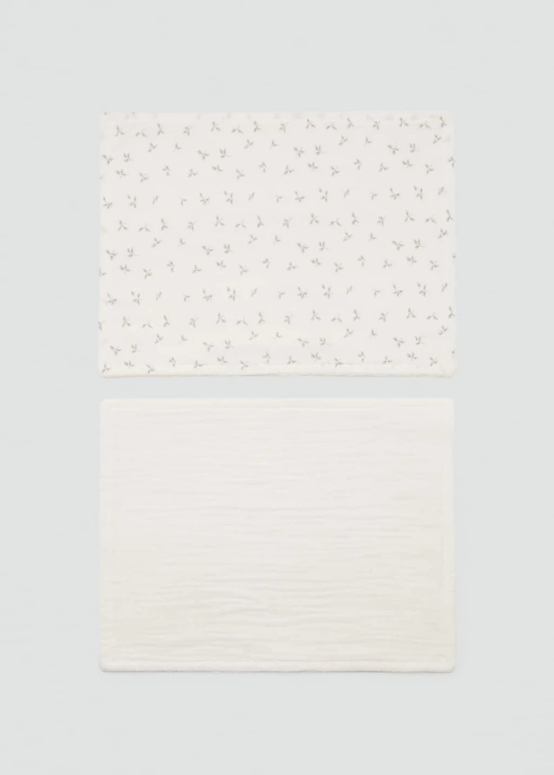 Cotton shawl with mini-flower print